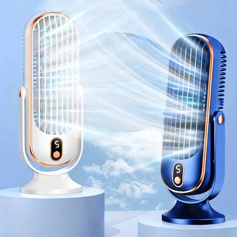 Ventilateur Climatiseur Portable – Double Moteur, 5 Vitesses, 720° & USB Rechargeable – CoolSphere