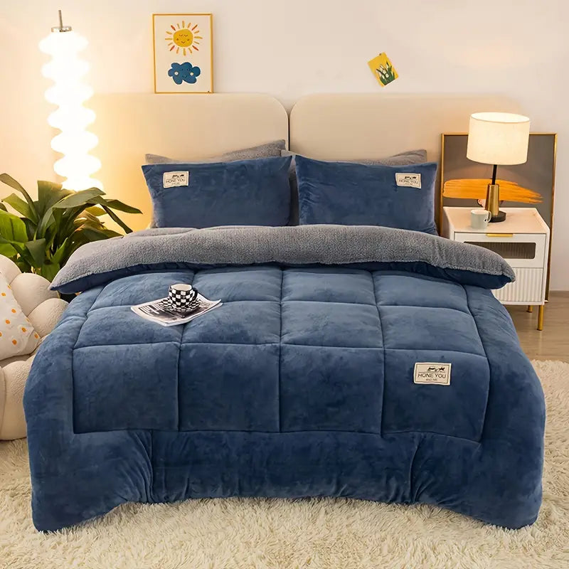 DouceurNest - Couette Moderne Matelassée, Douce Microfibre, Chaleur Toute Saison, Lavable et Respirante