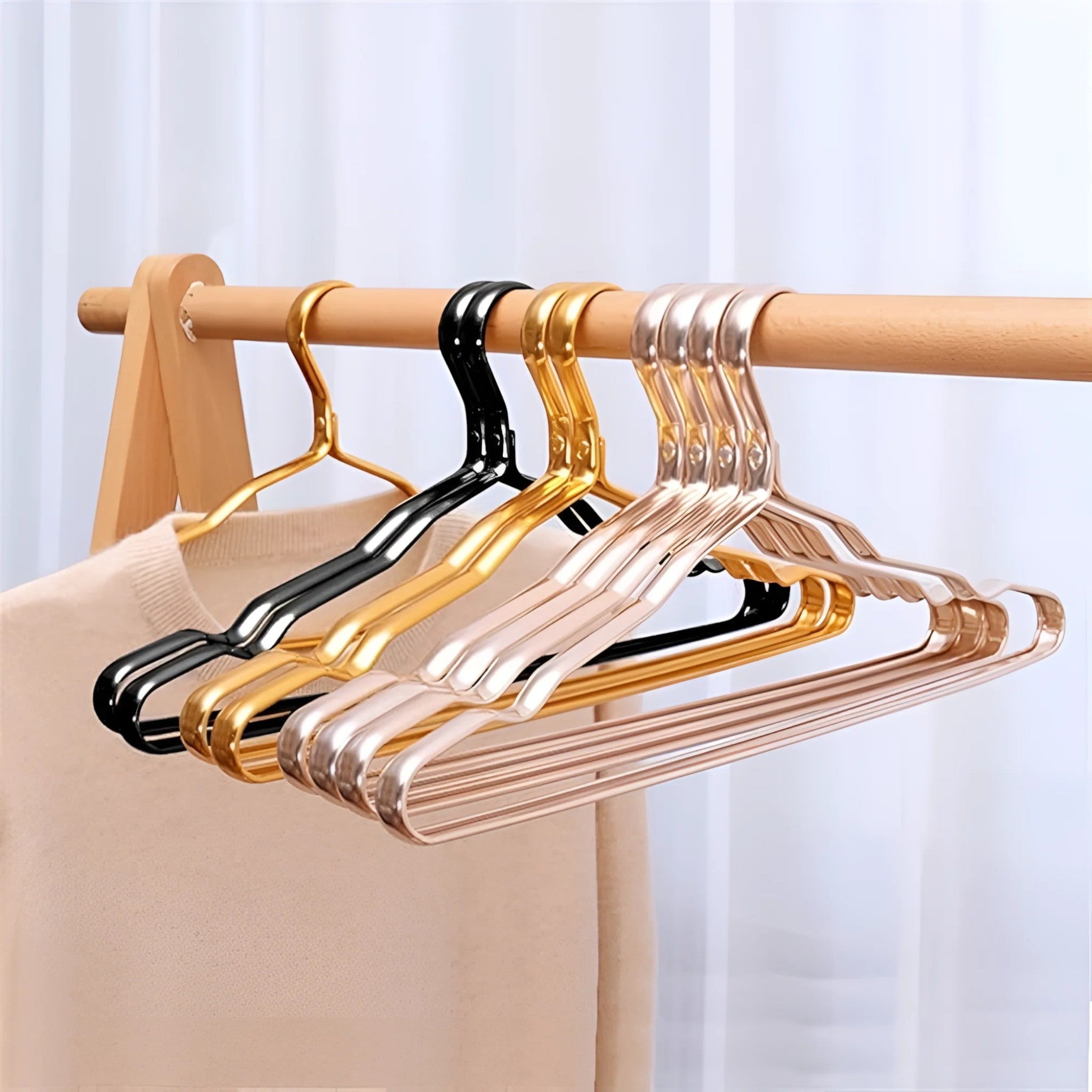 Cintres Antidérapants de Luxe – Pour un Rangement Élégant – VeluGrip