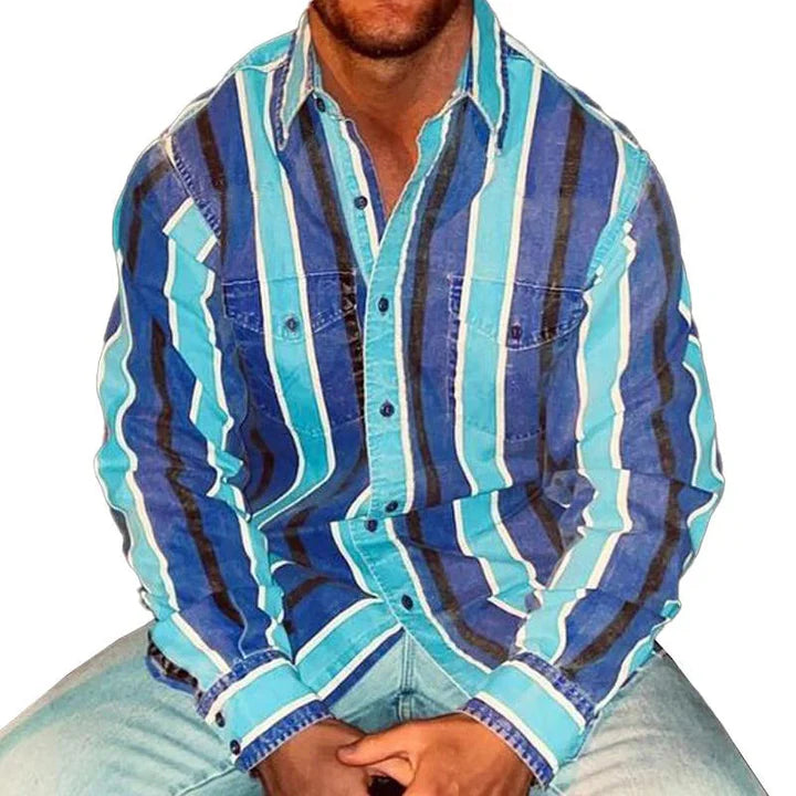 Polo Homme à Rayures Rétro – Confortable & Stylé – Stripo
