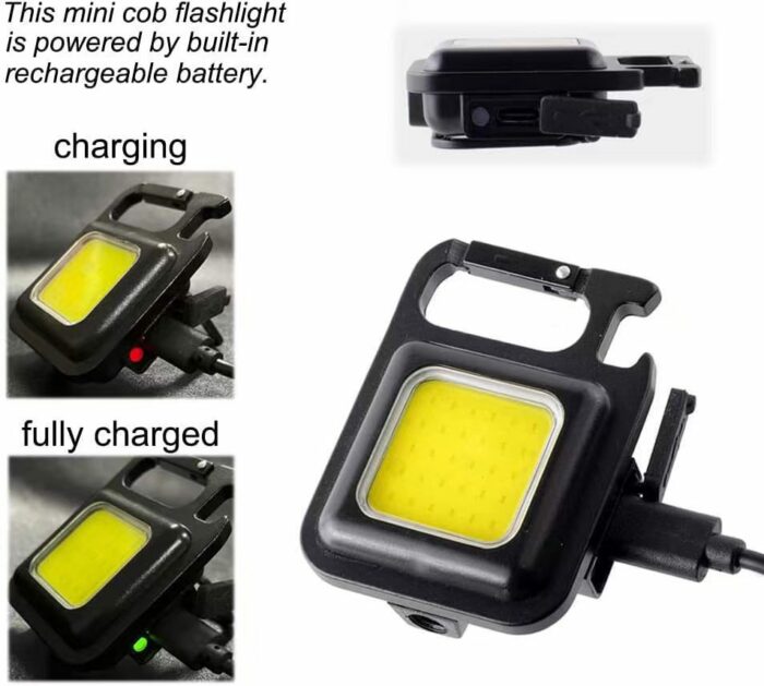 WorkBeam - Lampe de travail LED portable rechargeable avec porte-clés