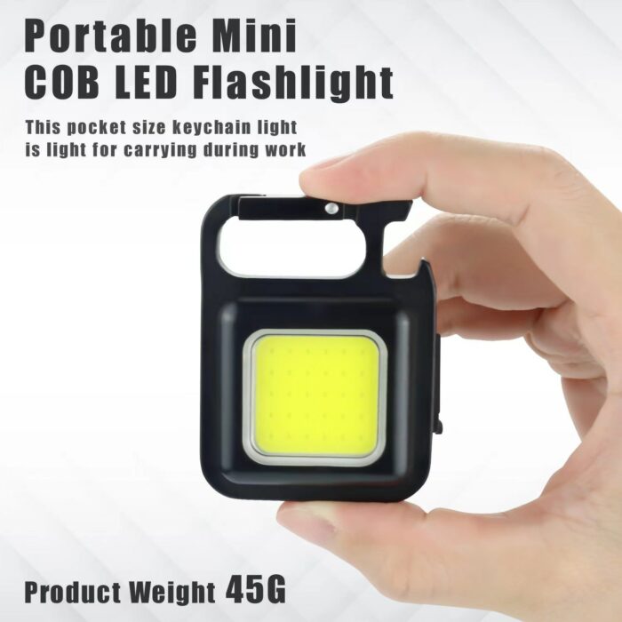 WorkBeam - Lampe de travail LED portable rechargeable avec porte-clés