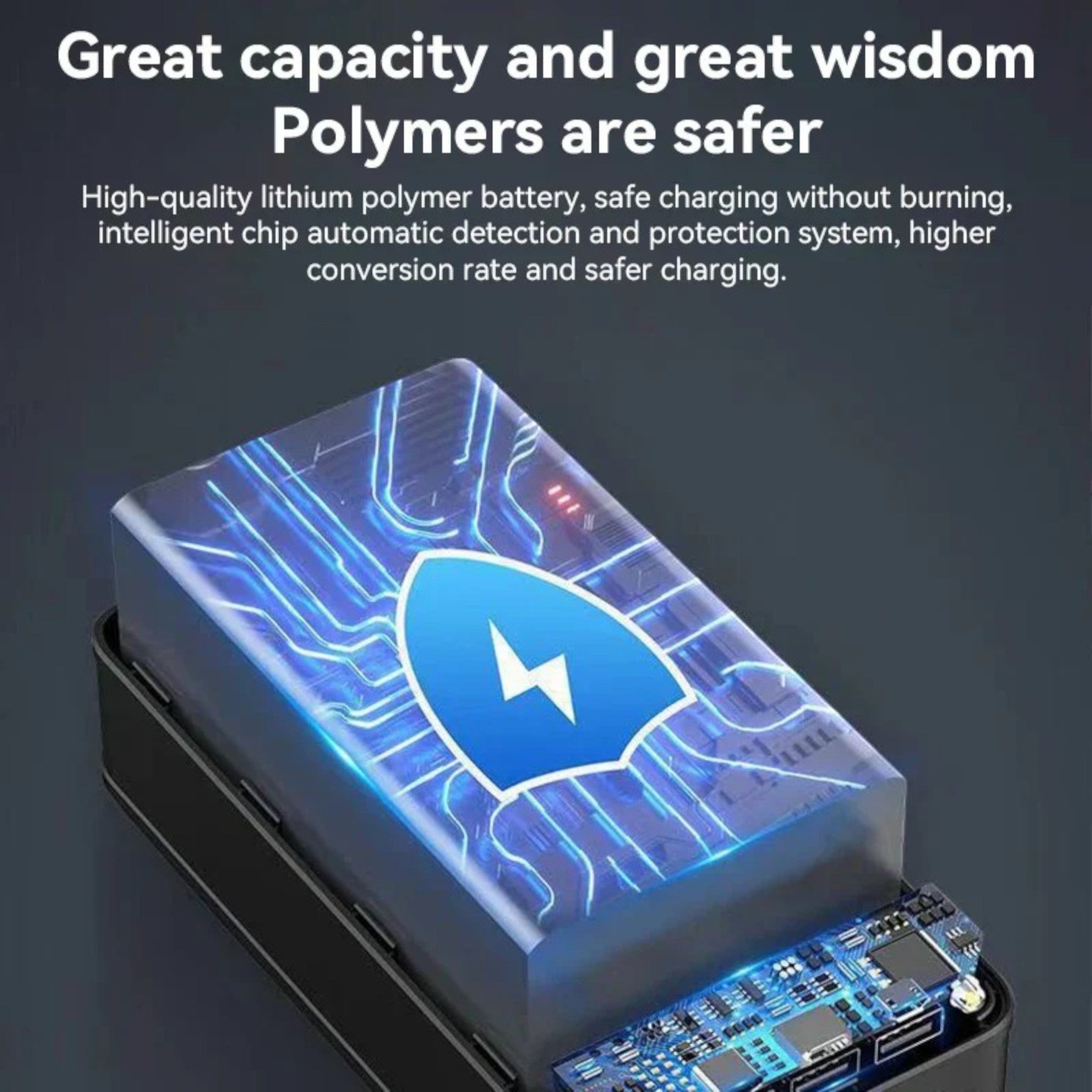 Batterie Externe 100.000mAh Ultra Haute Capacité – Recharge Ultra-Rapide pour Téléphones, Tablettes & Ordinateurs Portables – VoltTitan