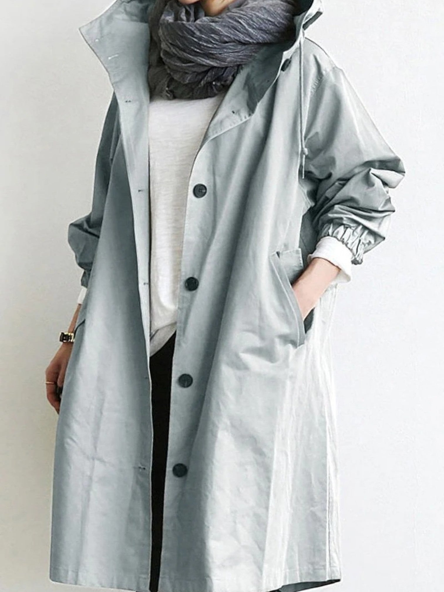 Claire | Trench Coupe-vent Décontracté À Capuche Pour Femme