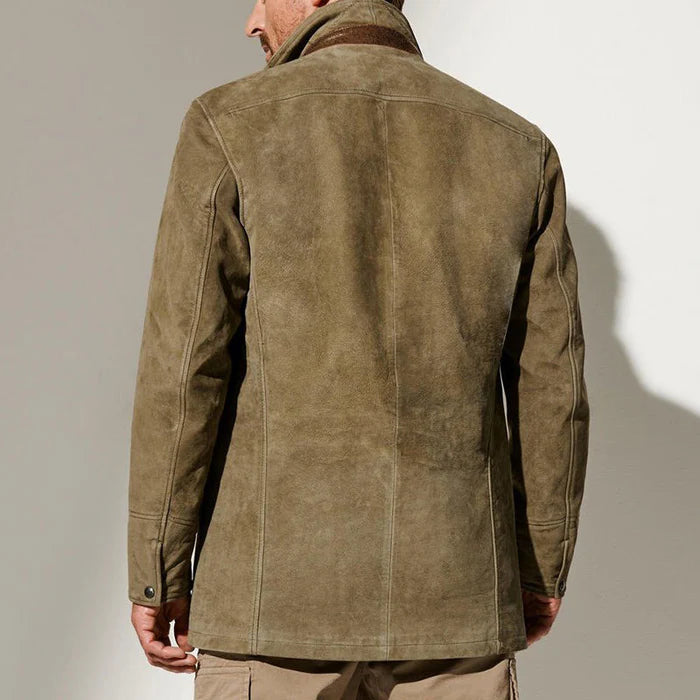 Jean-Loup - Veste Vintage en Daim pour Homme - Automne Élégant