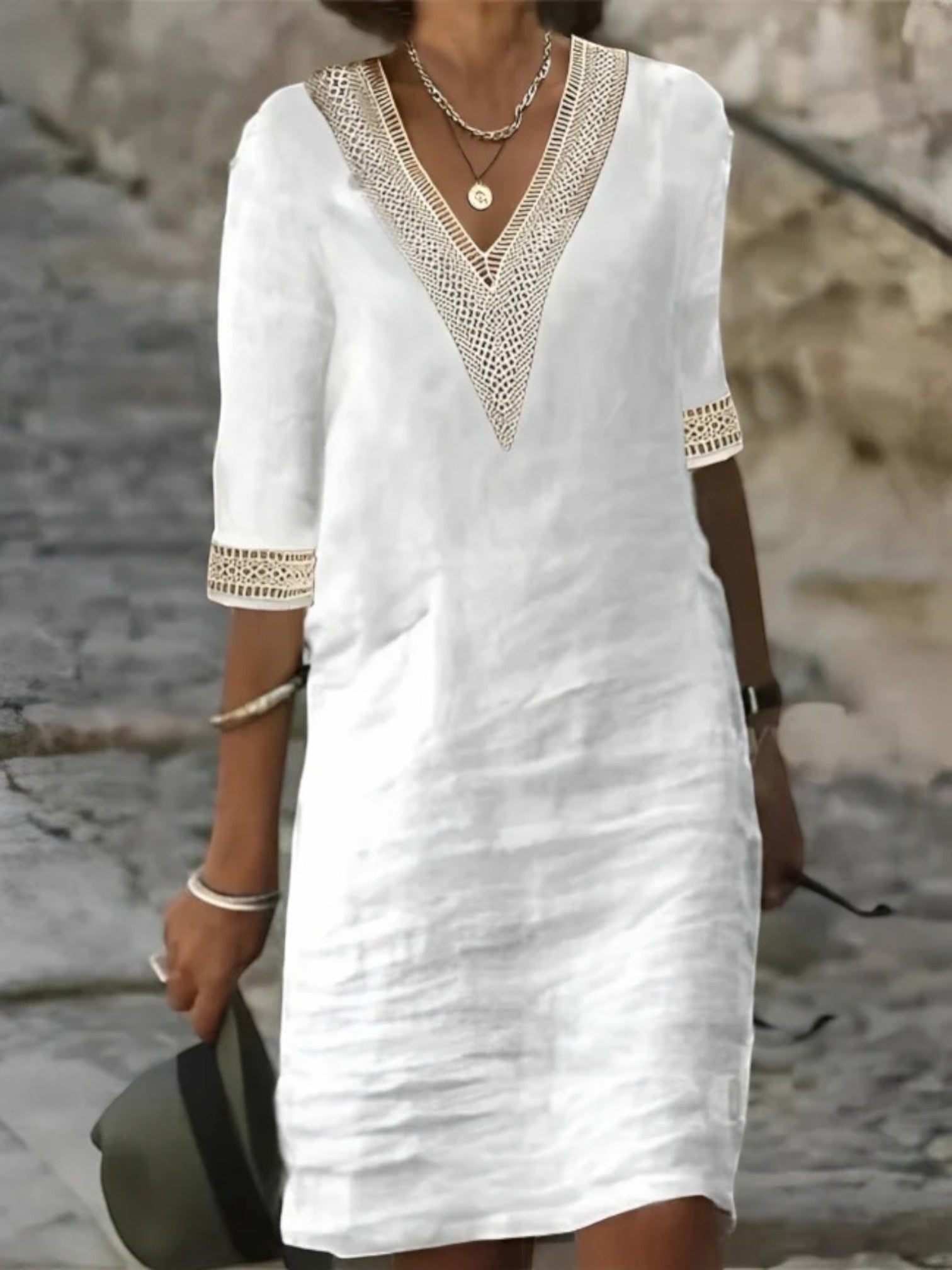 Claire | Robe Tunique Confortable À Col En V Pour Femmes