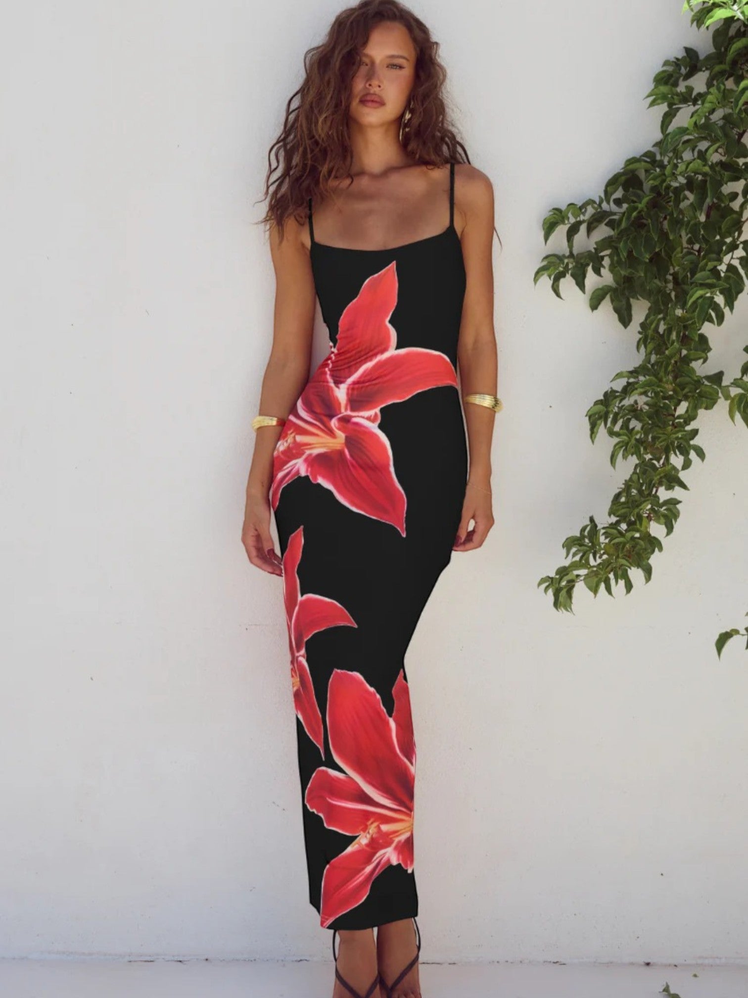 Chloé – Robe D’Été Longue À Fleurs Pour Femme – Maxi