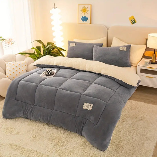 DouceurNest - Couette Moderne Matelassée, Douce Microfibre, Chaleur Toute Saison, Lavable et Respirante