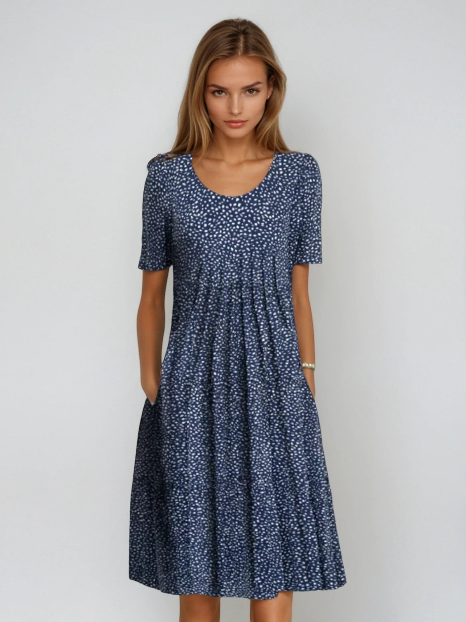 Adelina | Robe D'Été À Fleurs À Manches Courtes Pour Femme | Midi