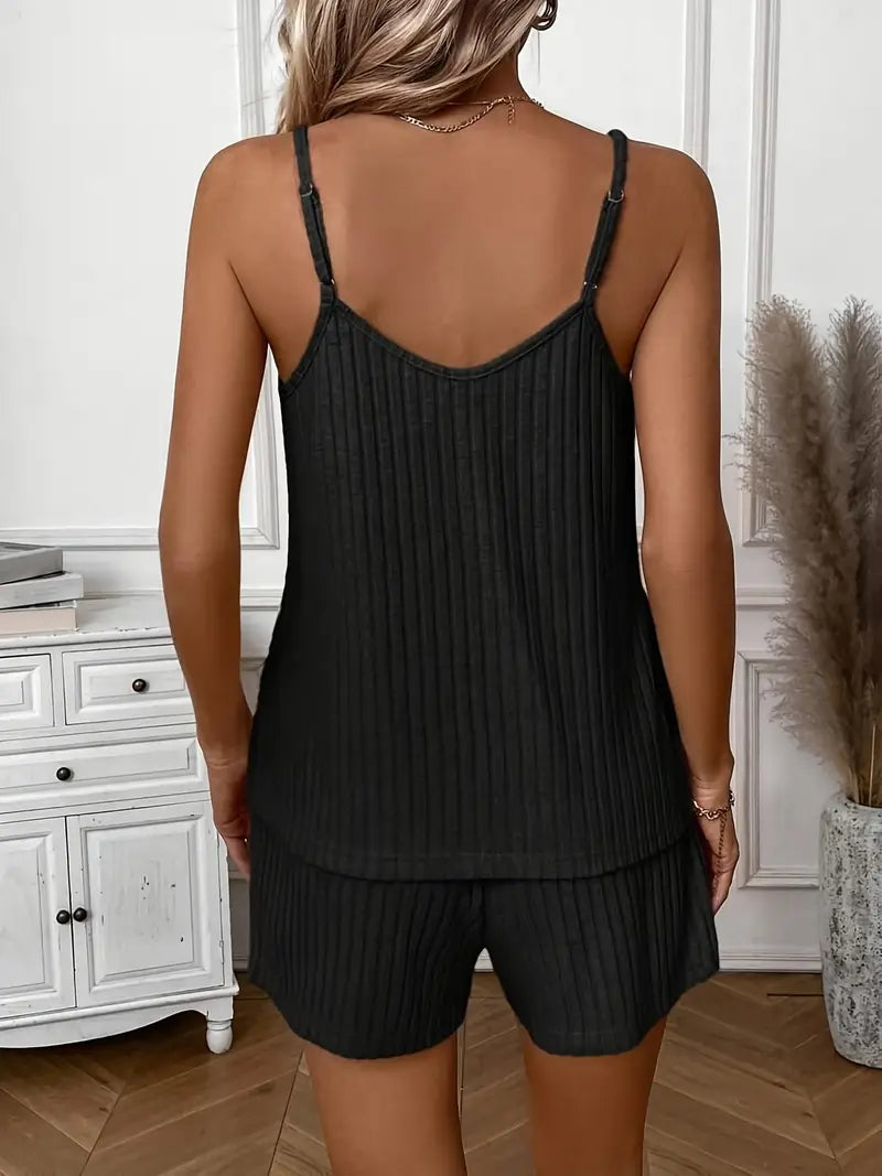 Ensemble Deux Pièces Décontracté – Haut à Bretelles Amples & Pantalon à Taille Élastique – ComfyStra