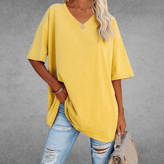 T-shirt à Col V – Intemporel, Confortable & Stylé – Vesso