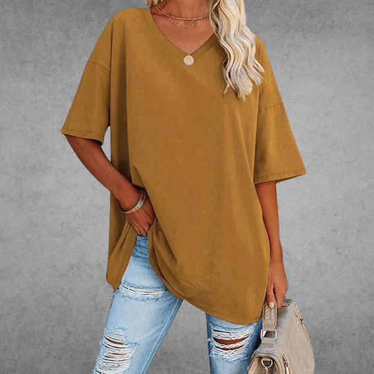 T-shirt à Col V – Intemporel, Confortable & Stylé – Vesso