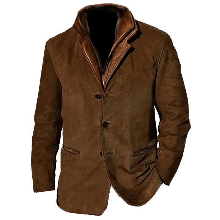Jean-Loup - Veste Vintage en Daim pour Homme - Automne Élégant