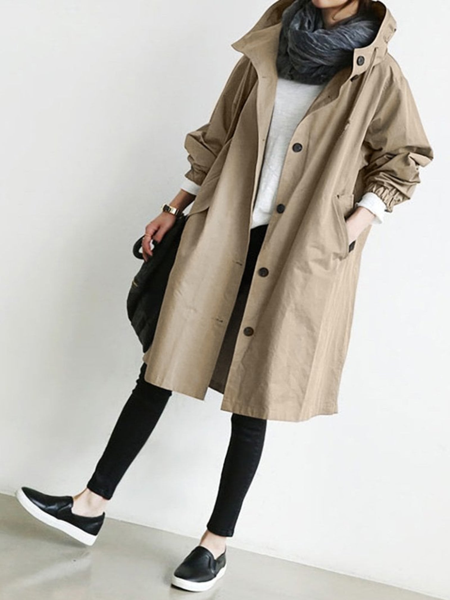 Claire | Trench Coupe-vent Décontracté À Capuche Pour Femme