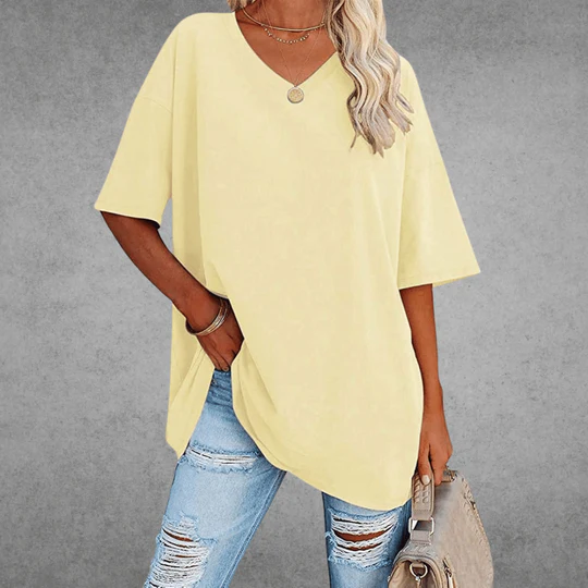 T-shirt à Col V – Intemporel, Confortable & Stylé – Vesso