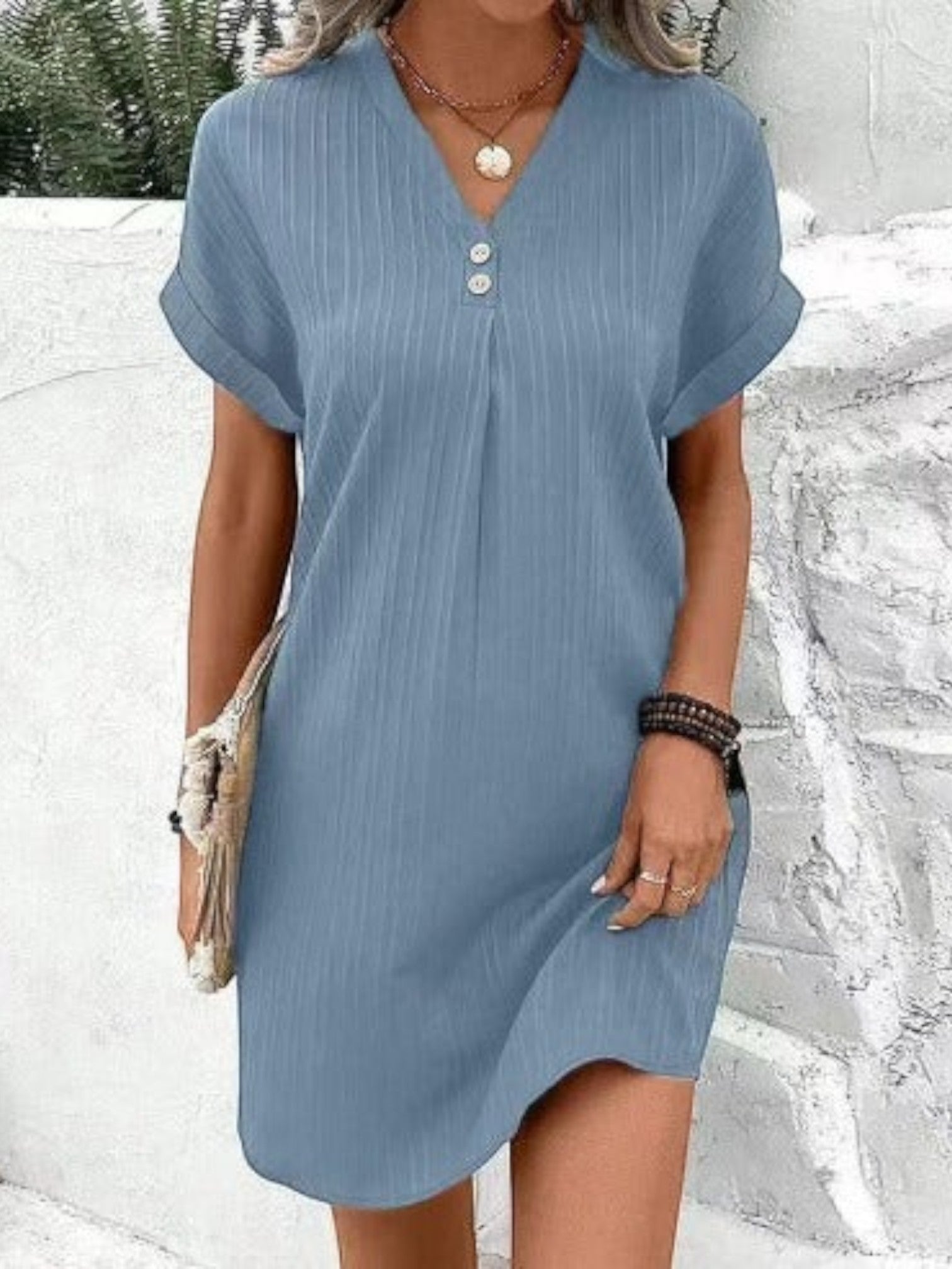 Bianca | Robe Chemise Élégante Pour Femme | Midi