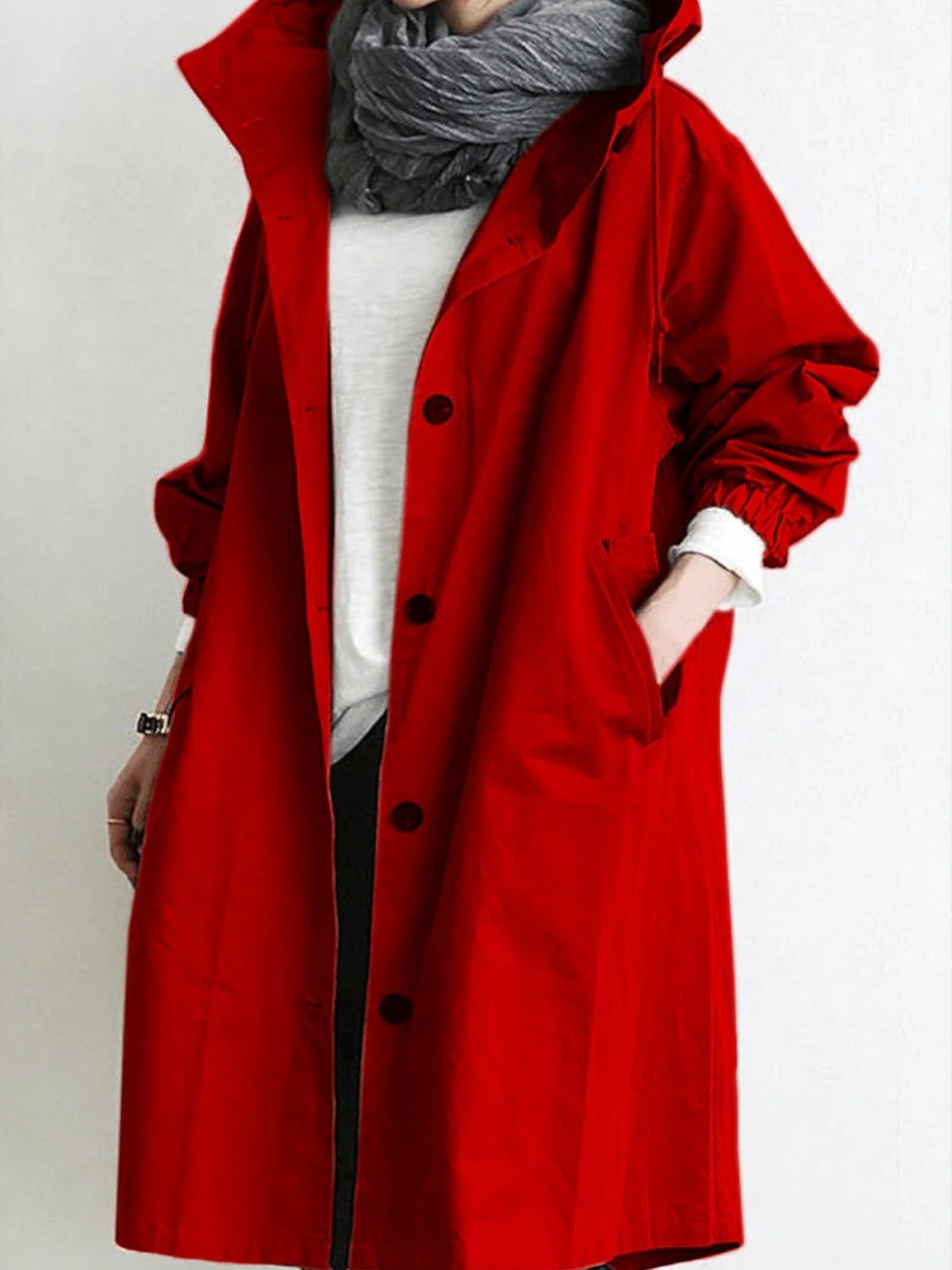 Claire | Trench Coupe-vent Décontracté À Capuche Pour Femme