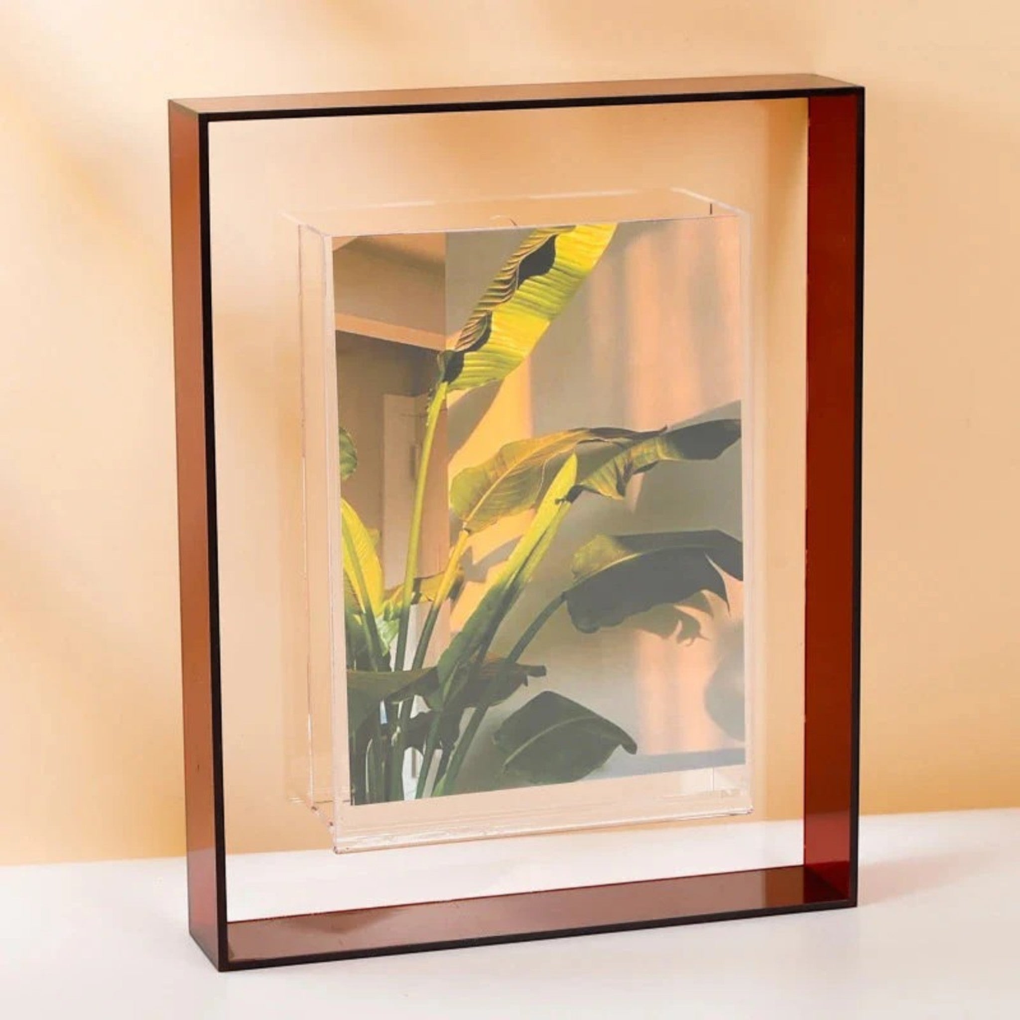 Cadre Élégant et Moderne en Verre Transparent – Clarity II