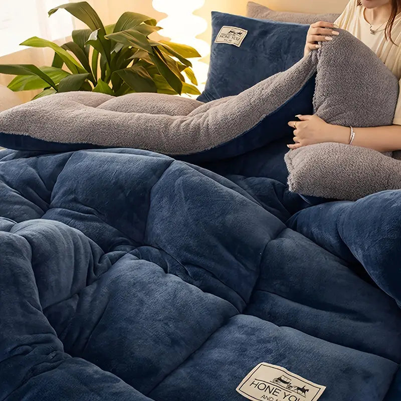 DouceurNest - Couette Moderne Matelassée, Douce Microfibre, Chaleur Toute Saison, Lavable et Respirante