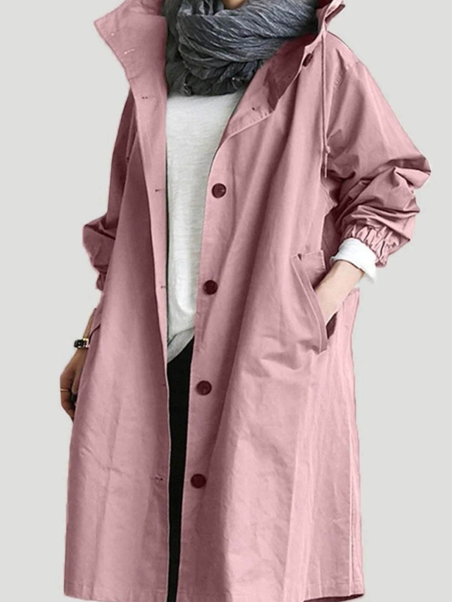 Claire | Trench Coupe-vent Décontracté À Capuche Pour Femme