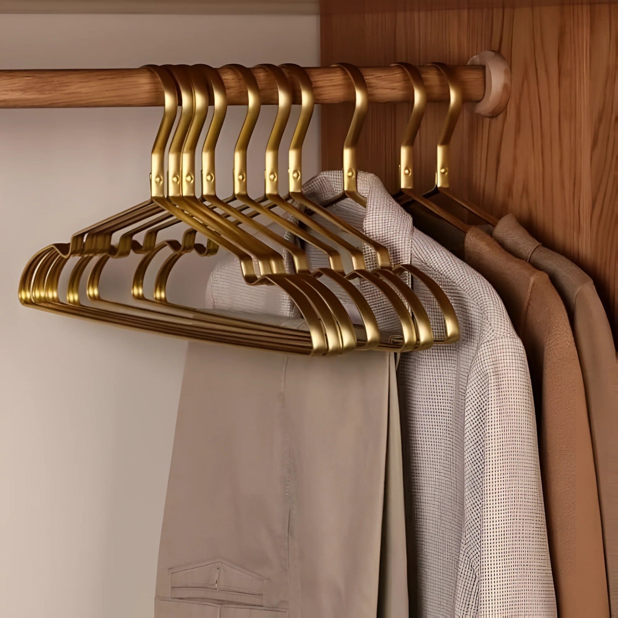 Cintres Antidérapants de Luxe – Pour un Rangement Élégant – VeluGrip