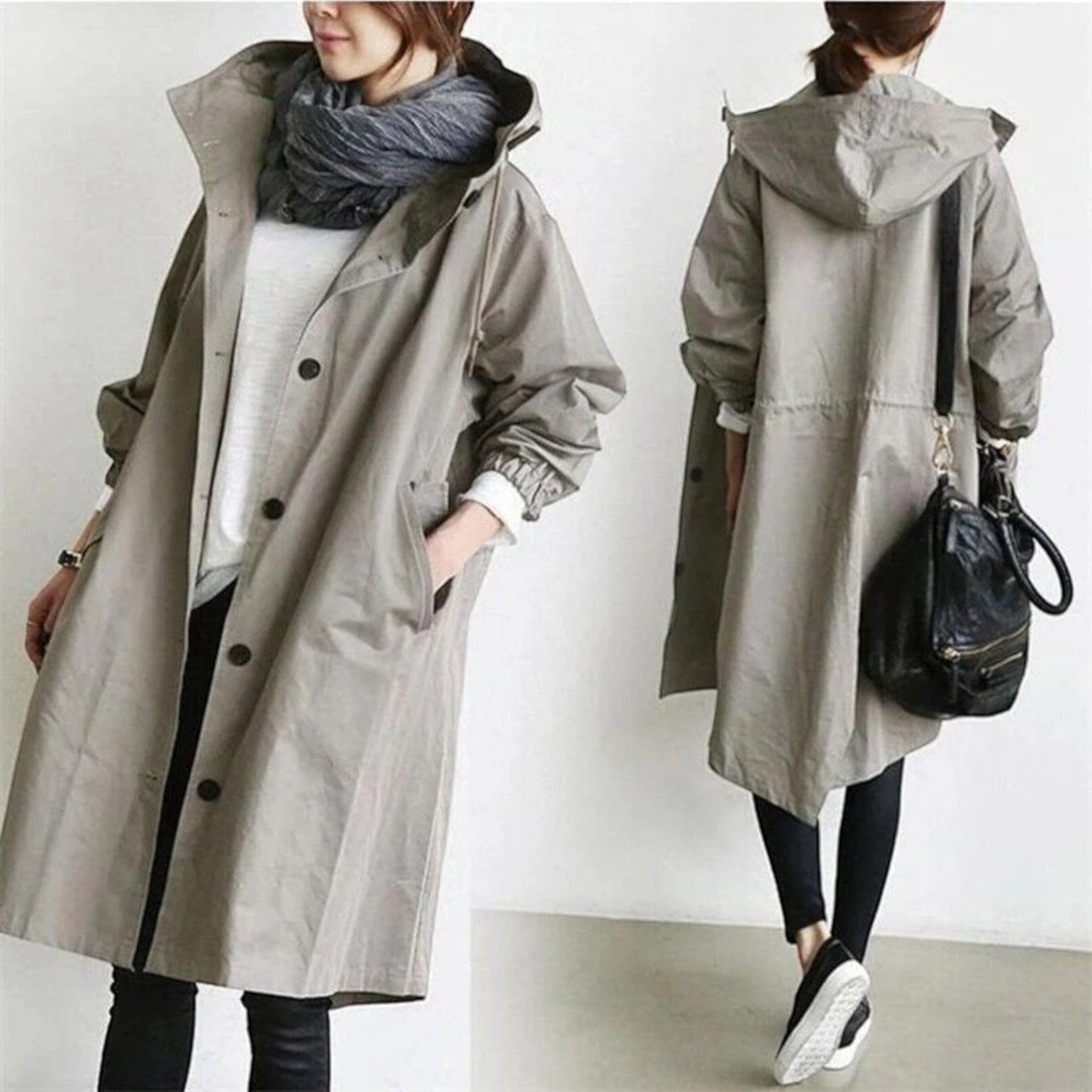 Claire | Trench Coupe-vent Décontracté À Capuche Pour Femme