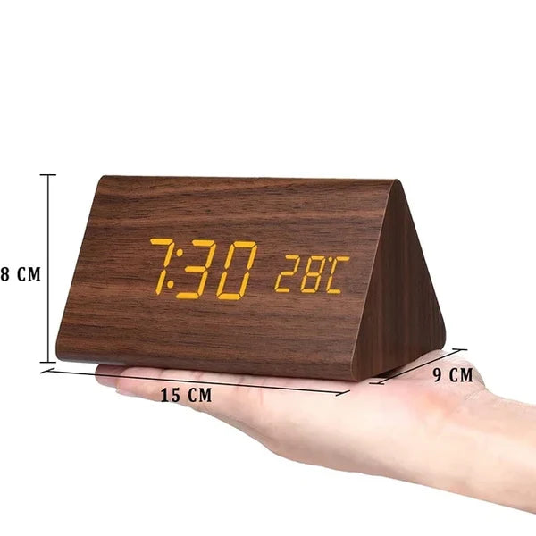 Réveil - WoodWatch - Affichage LED - Commande Vocale