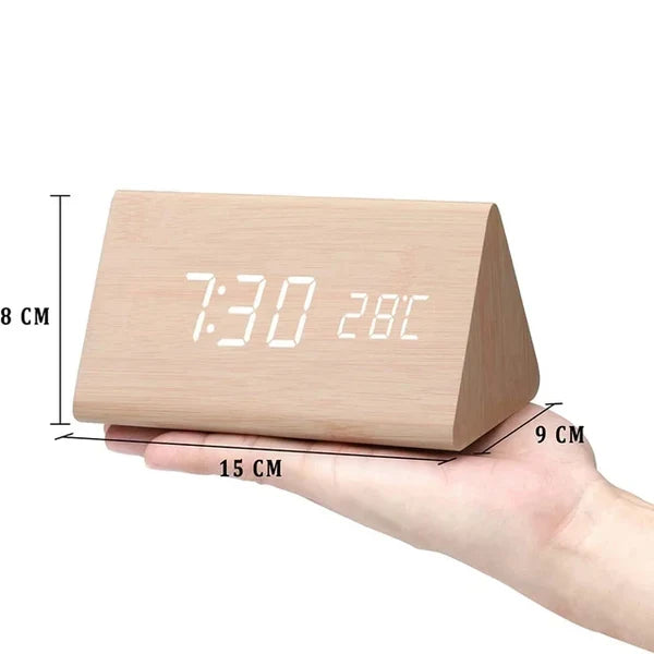 Réveil - WoodWatch - Affichage LED - Commande Vocale