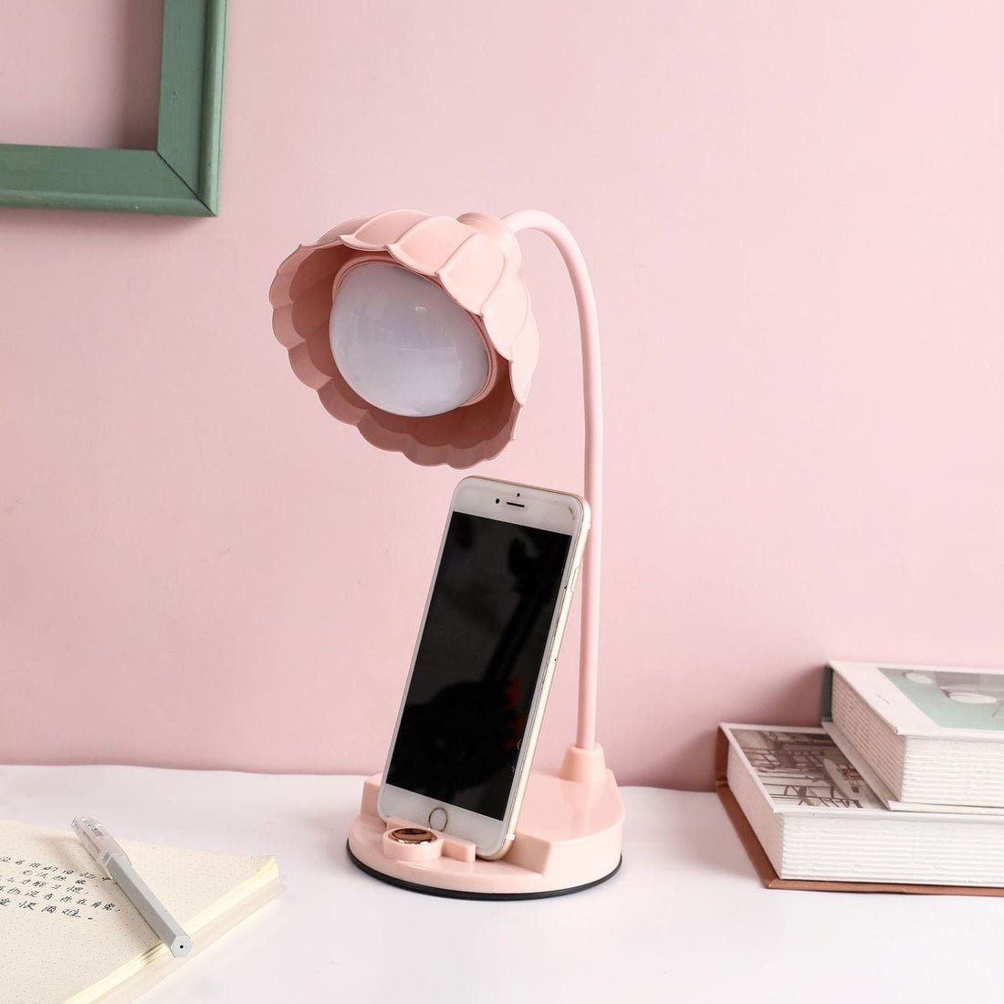 Lampe de Table LED Rechargeable – Design Fleur avec Capteur Tactile en ABS & PP – Bloomia