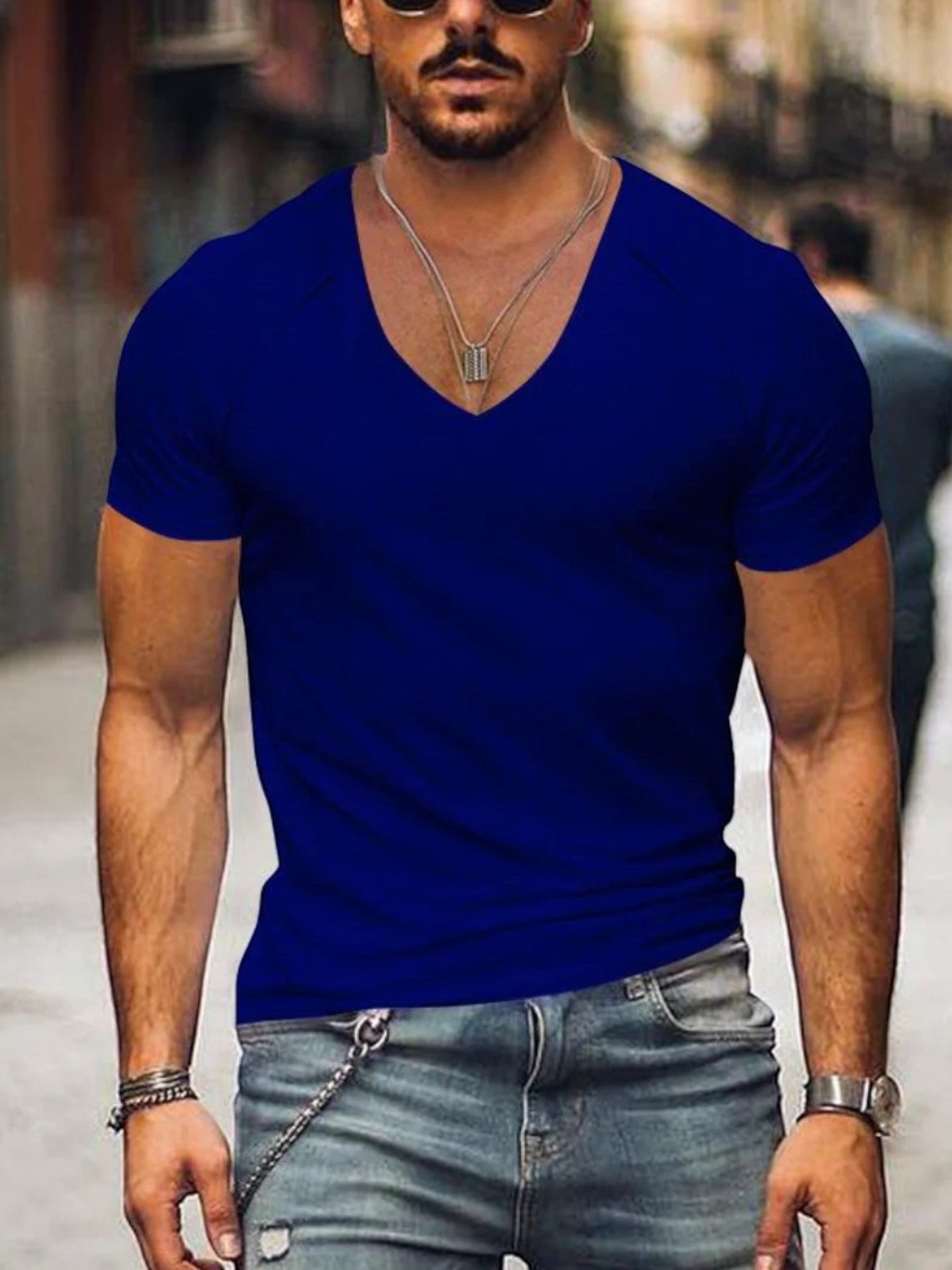 Michael | T-shirt Confortable À Col En V Pour Hommes