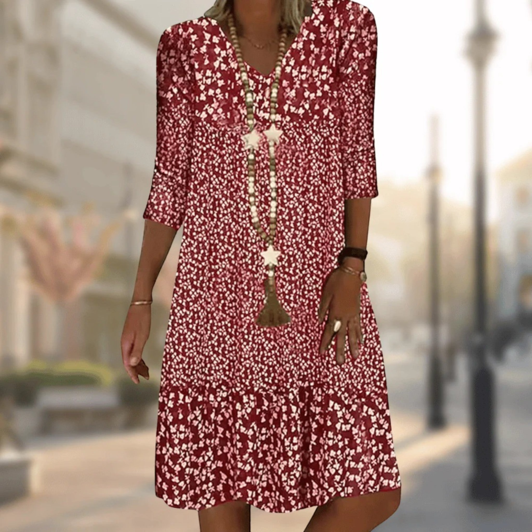 Chloé | Robe D'Été Fleurie À Col En V Pour Femme | Midi
