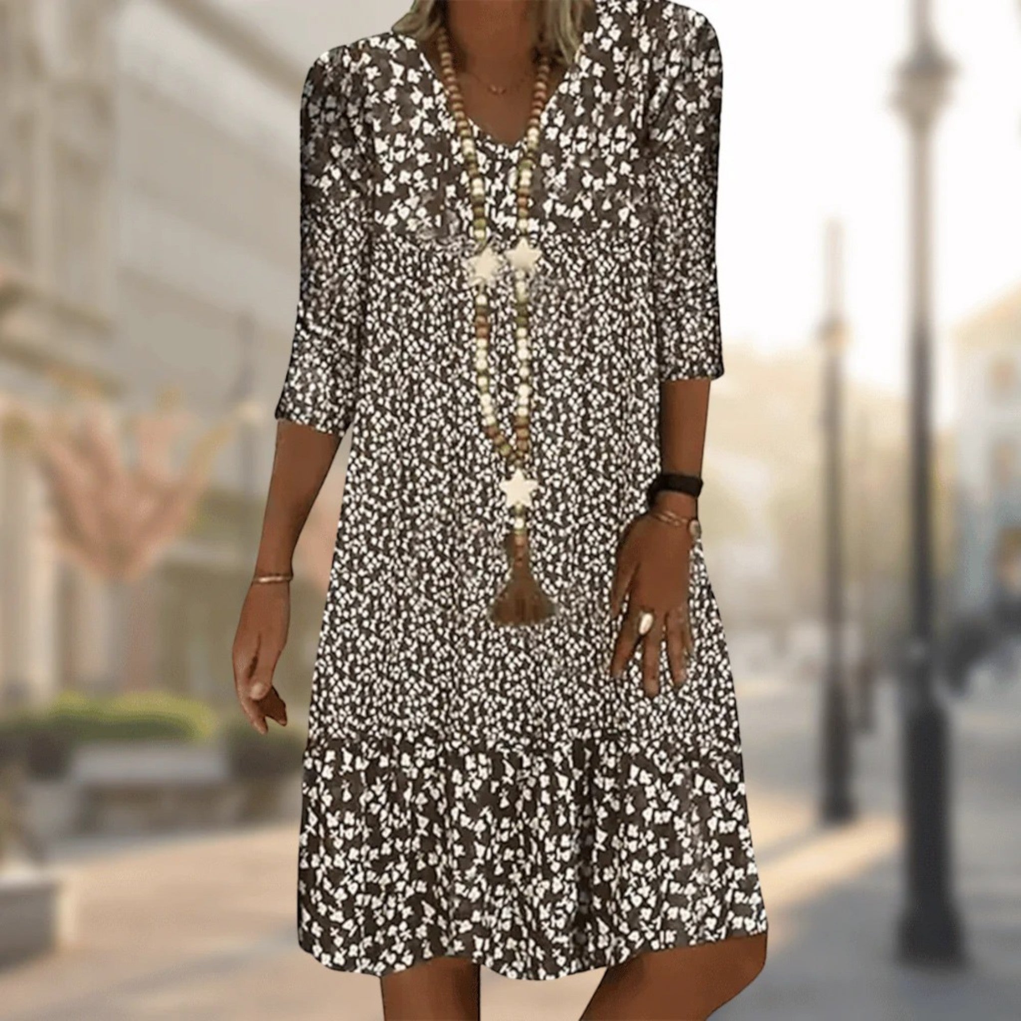 Chloé | Robe D'Été Fleurie À Col En V Pour Femme | Midi