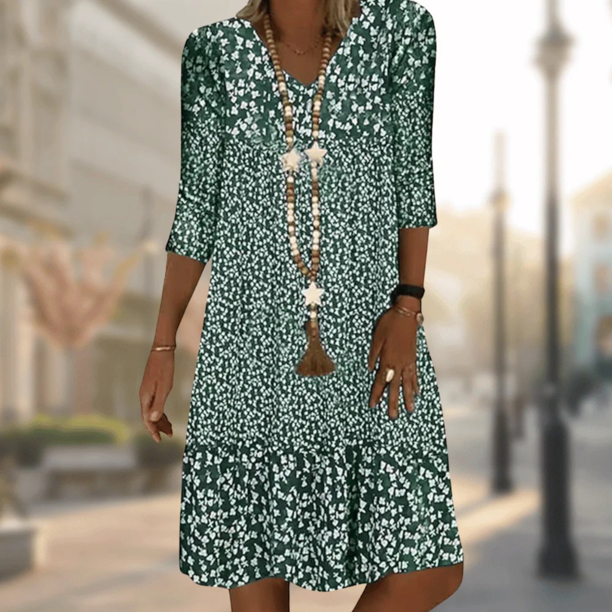Chloé | Robe D'Été Fleurie À Col En V Pour Femme | Midi