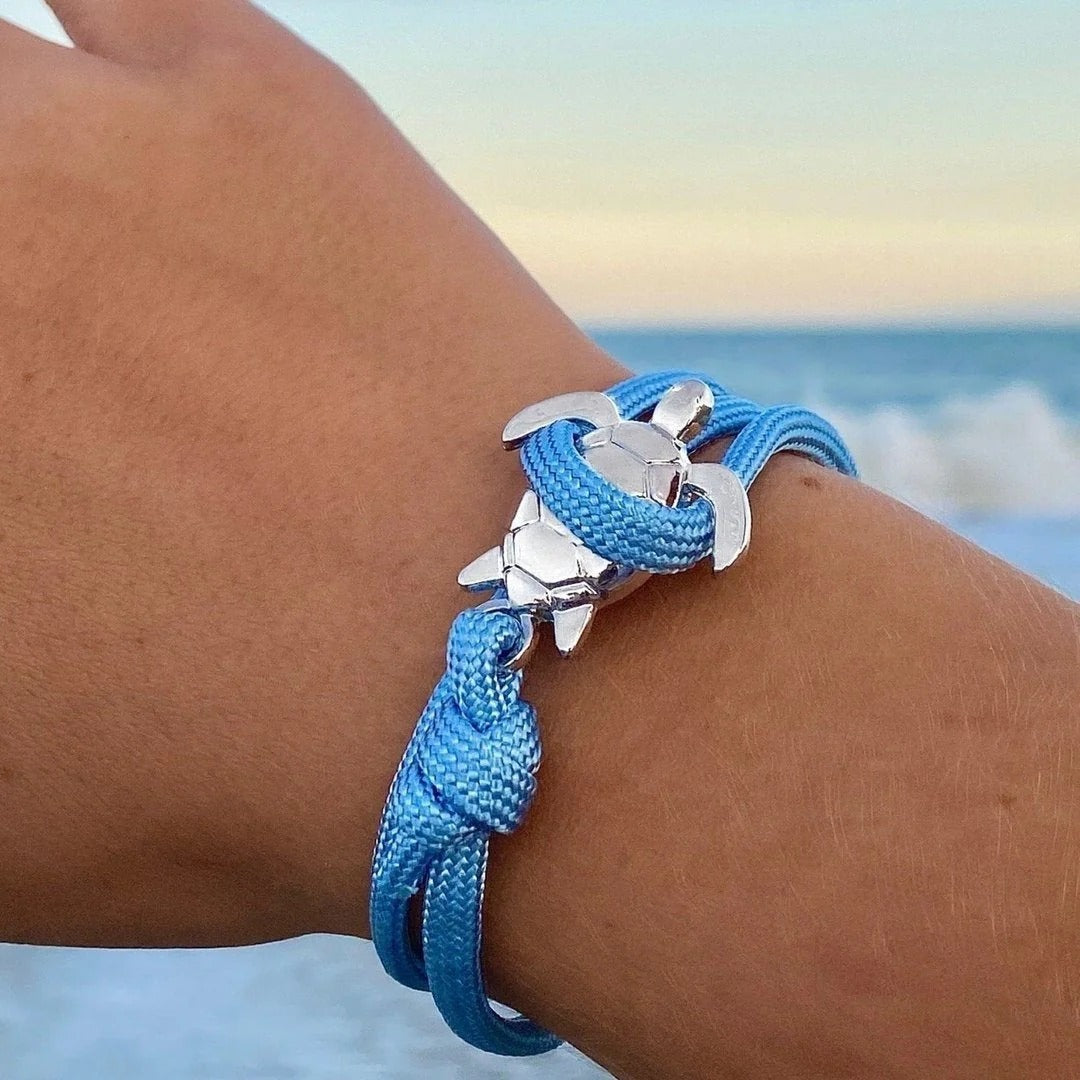 Bracelet Fait Main avec Tortue de Mer – Artisanat et Élégance