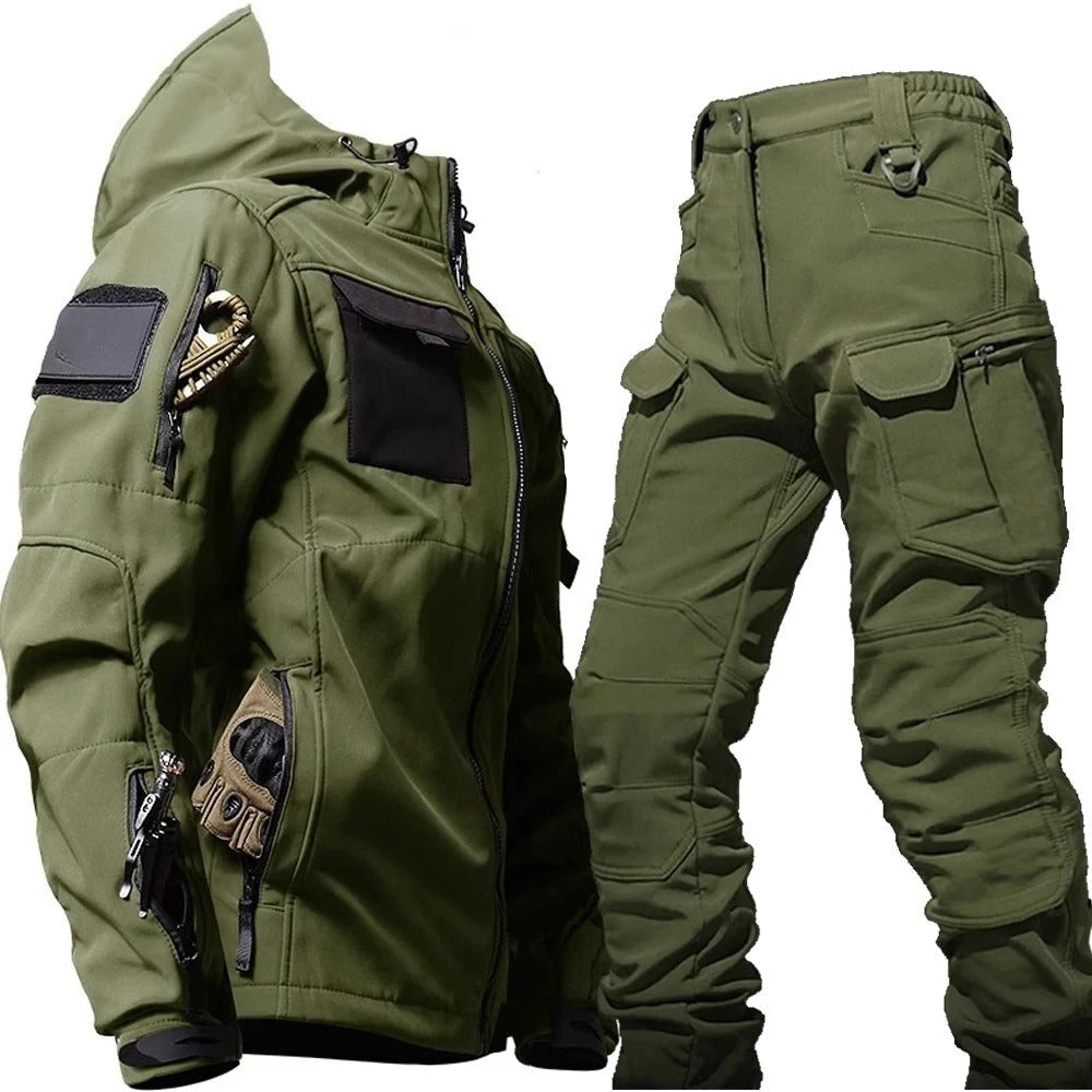 Nordfall - Ensemble Outdoor Cargo Imperméable et Coupe-Vent pour Hommes, Veste et Pantalon