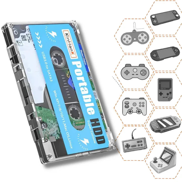 Cassette de Jeu Rétro - Plus de 100 000 Jeux - Plug and Play! Compatible PS3, PS1, N64, WII++