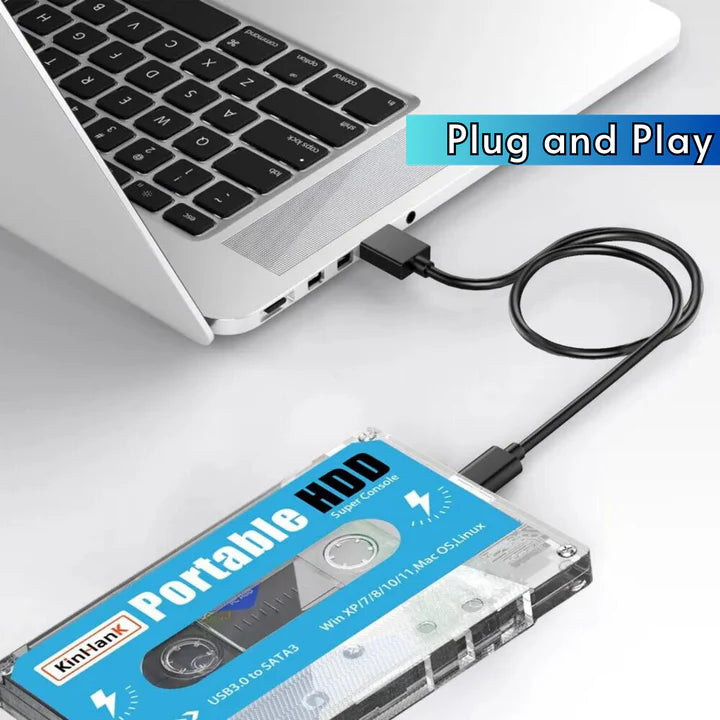 Cassette de Jeu Rétro - Plus de 100 000 Jeux - Plug and Play! Compatible PS3, PS1, N64, WII++