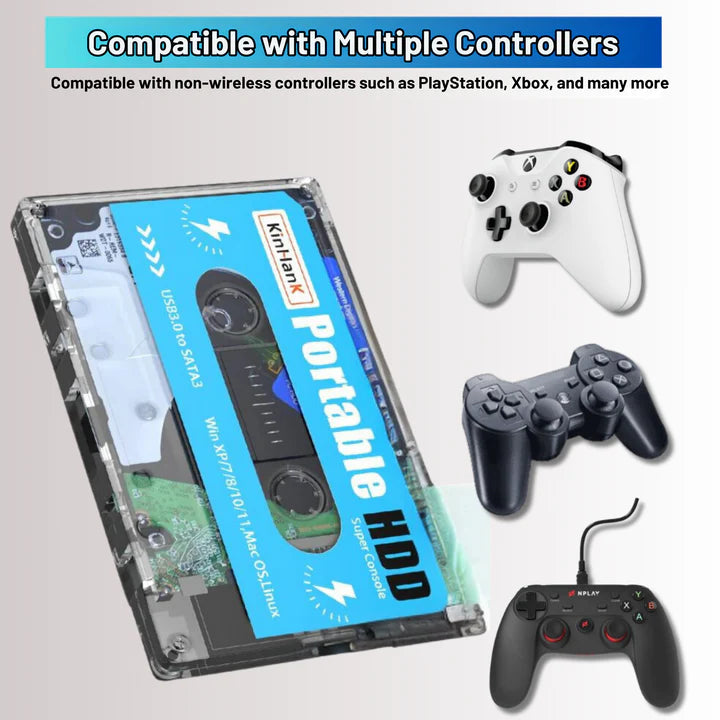Cassette de Jeu Rétro - Plus de 100 000 Jeux - Plug and Play! Compatible PS3, PS1, N64, WII++