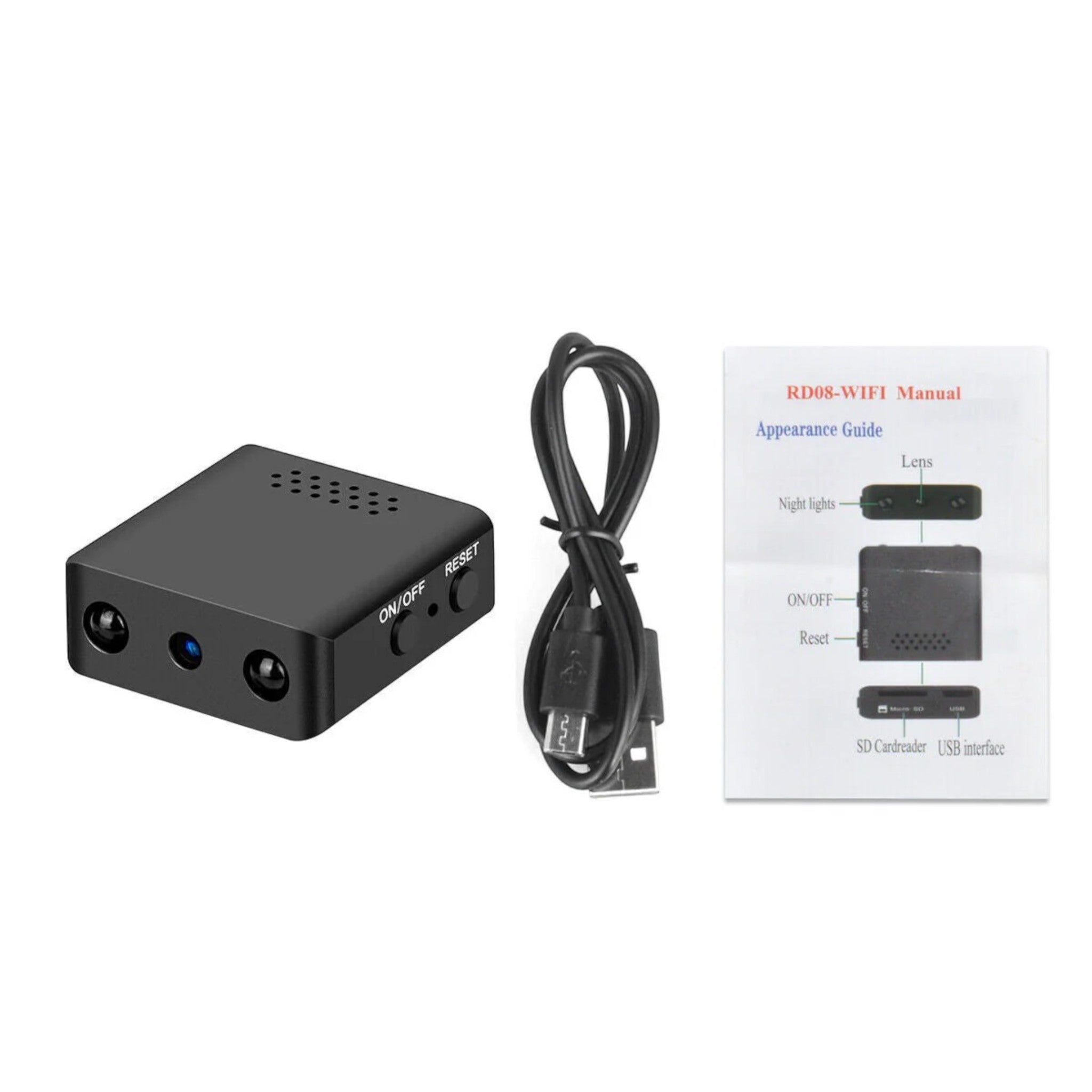 Caméra Micro HD avec WiFi et Audio – Sécurité Compacte avec Vision Nocturne – StealthView
