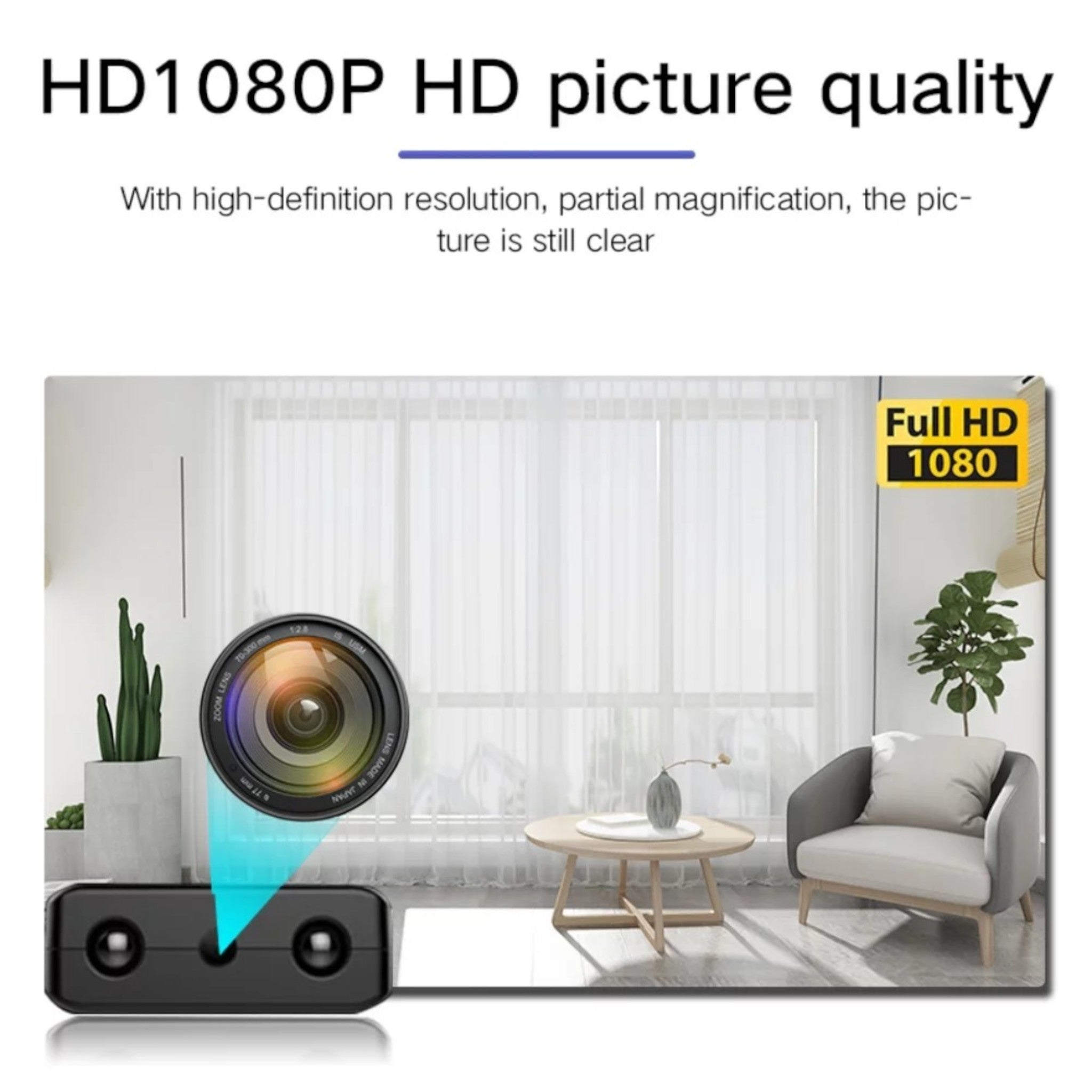 Caméra Micro HD avec WiFi et Audio – Sécurité Compacte avec Vision Nocturne – StealthView