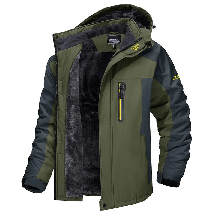 BouclierFroid - Veste d'hiver outdoor doublée, coupe-vent et imperméable