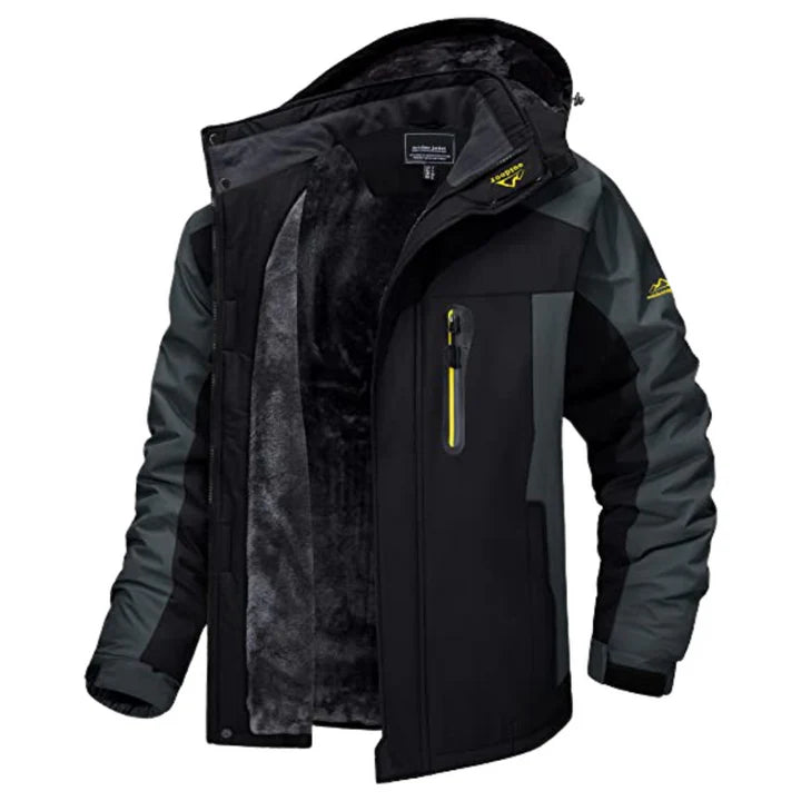 BouclierFroid - Veste d'hiver outdoor doublée, coupe-vent et imperméable
