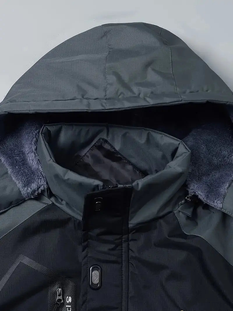 BouclierFroid - Veste d'hiver outdoor doublée, coupe-vent et imperméable