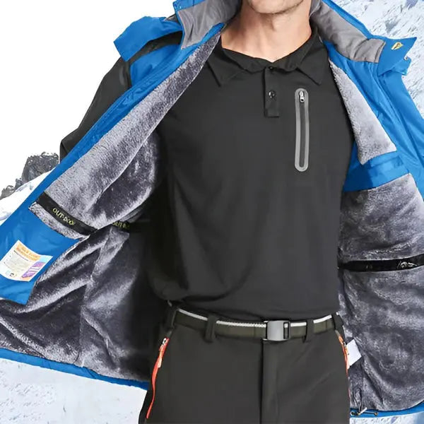 BouclierFroid - Veste d'hiver outdoor doublée, coupe-vent et imperméable