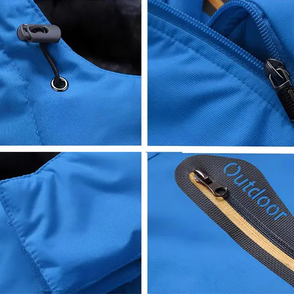 BouclierFroid - Veste d'hiver outdoor doublée, coupe-vent et imperméable