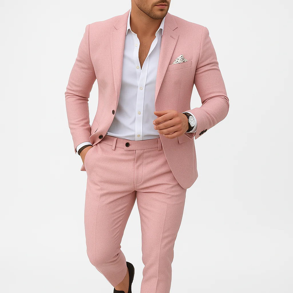 Costume d'Été Léger Slim Fit pour Homme – Costume Élégant pour Mariage et Affaires par Temps Chaud - Max