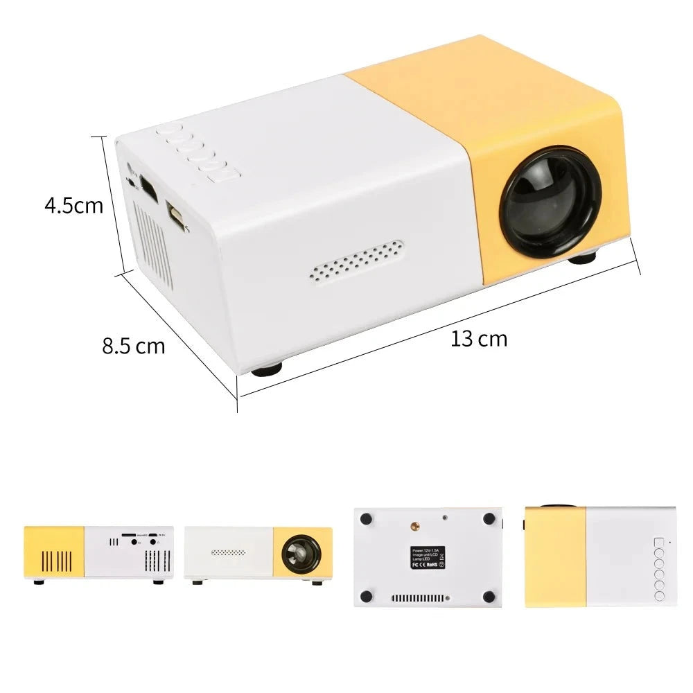 Mini Projecteur Portable – Compact et Haute Qualité d'Image pour Divertissement
