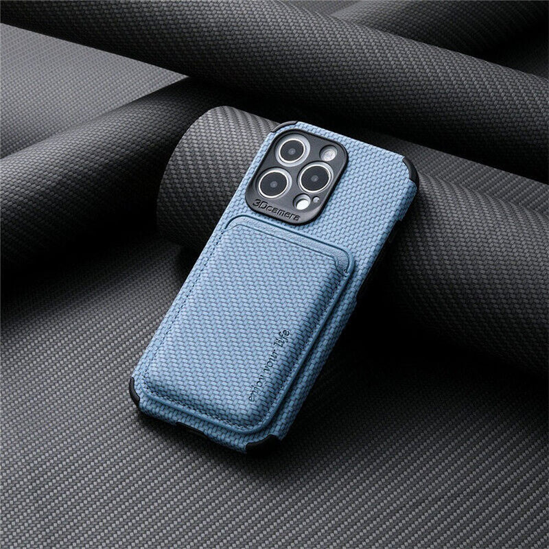 Coque Portefeuille MagSafe - FiberGuard - Fibre de Carbone - Élégante et Protectrice