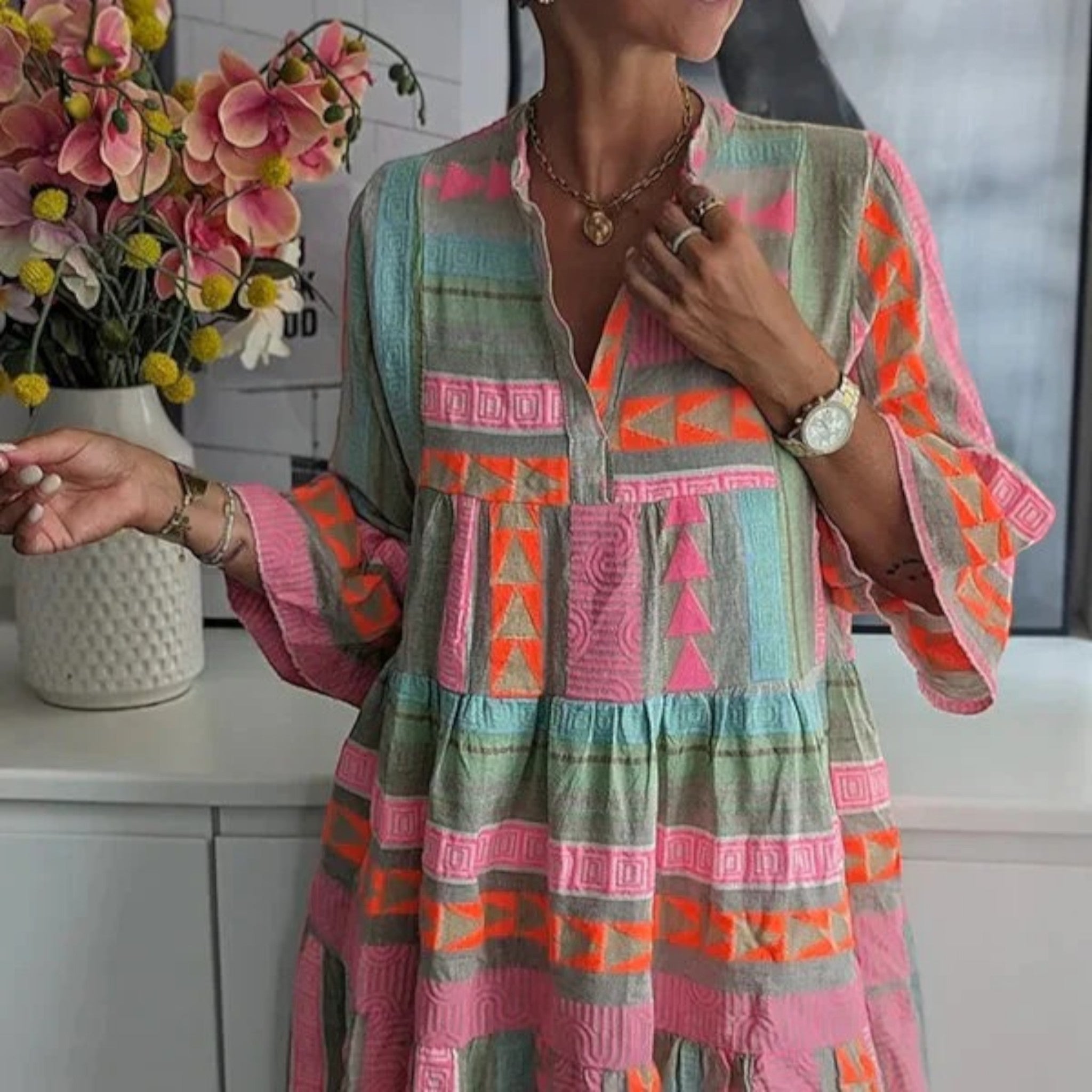 Amaya | Robe D'Été Bohème Ample Pour Femme | Midi