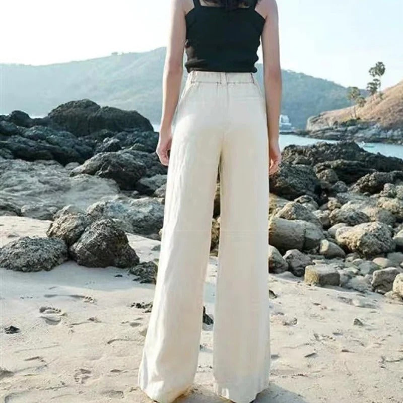 Pantalon Femme Classique à Jambes Évasées – Élégance & Confort – BelleFlare